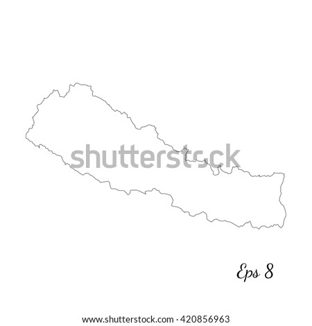 Nepal Outline Stock Photos, Royalty-free Images & Vectors - Shutterstock