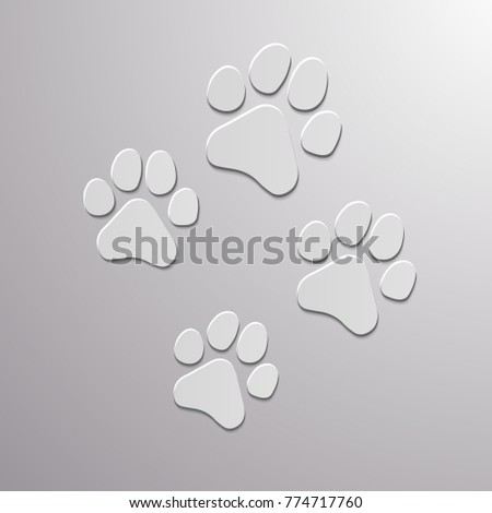 Paw Prints Logo Vector Illustration Isolated Stock Vector 363492644 ...