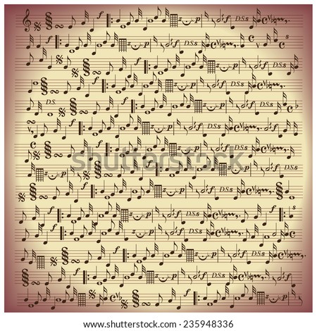 paper with music notes