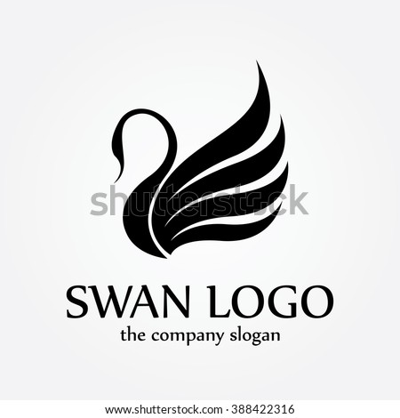Swan Logo Stock Vector 388422316 - Shutterstock