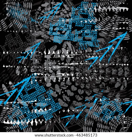 Abstract Seamless Chaotic Pattern With Urban Geometric Elements Scuffed Drops Triangles Sprays Abstract Seamless Chaotic Pattern With Urban Geometric Elements Scuffed Drops Triangles Sprays