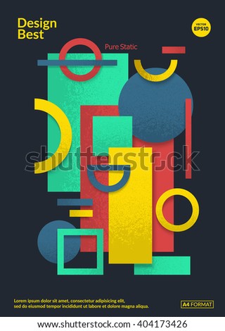 Static Design Poster Simple Colorful Geometric Stock Vector ... Static Design Poster Simple Colorful Geometric Stock Vector ...