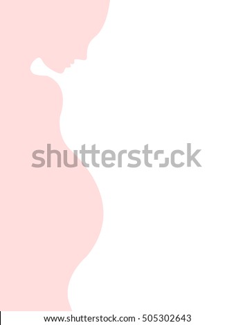 Pregnancy abstract poster. Background template, congratulations, pregnant Girl. Vector illustration
