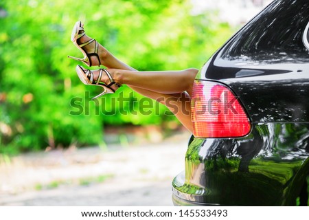 Woman Legs Car Stock Photos Royalty Free Images Vectors Shutterstock