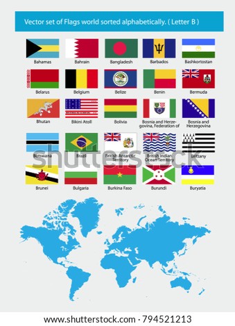 World Alphabetically Country Flags Stock Images, Royalty-Free Images ...