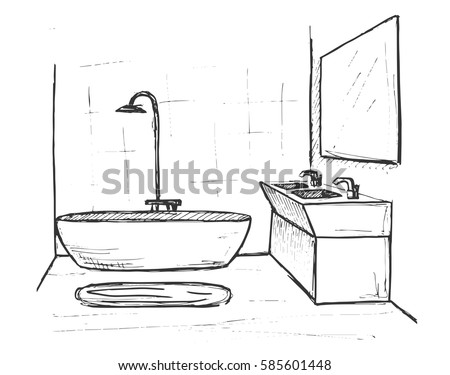 Bathroom Drawing Bathroom Drawing