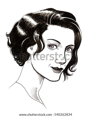 Woman Curly Hair Stock Vector 29935627 - Shutterstock