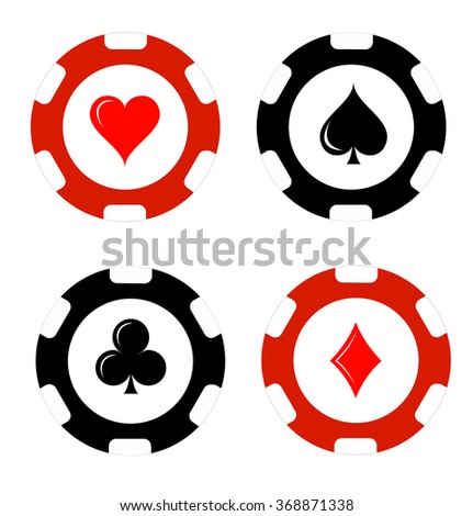 Casino chips on credit card