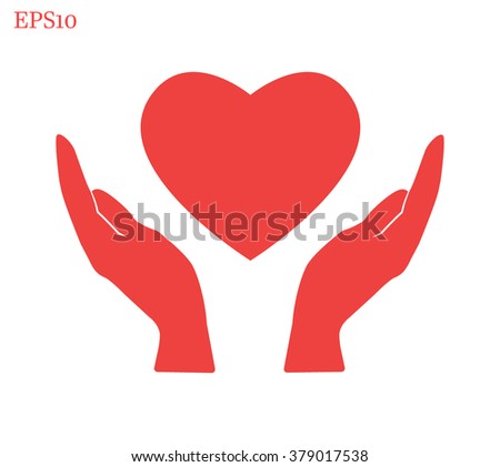 Hands Holding Heart Art Vector Stock Vector 402047044 - Shutterstock