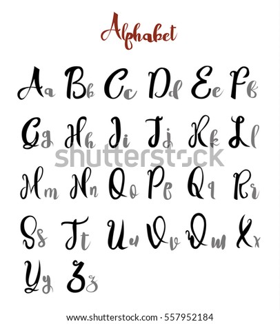 letter calligraphy vector Lettering Stock Illustration Letters Calligraphy Alphabet