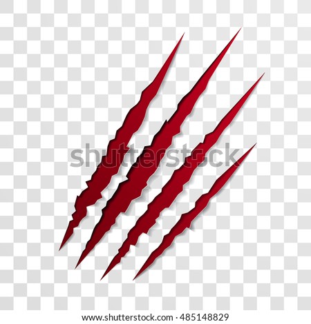 Claw Scratch Mark Vector Bear Tiger Stock Vector 485148829 - Shutterstock