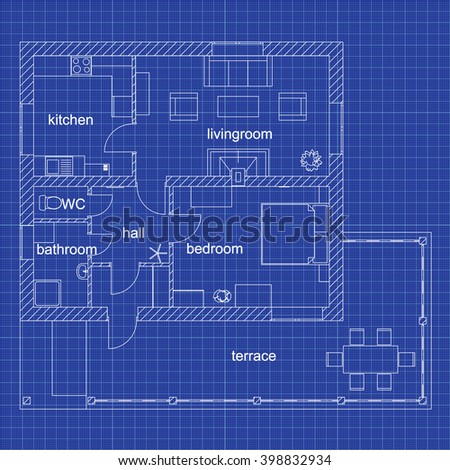 Blueprint Spaceship Stock Vector 49821694 - Shutterstock