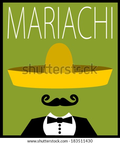 Mariachi Graphic Design Sombrero Stock Vector (Royalty Free) 183511430