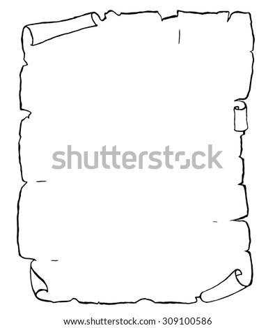 old paper blank manuscript template vector stock vector 309100586 manuscript template