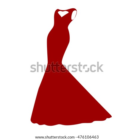 Long Maxi Dress Icon Elegant Dress Stock Vector 476106463 - Shutterstock