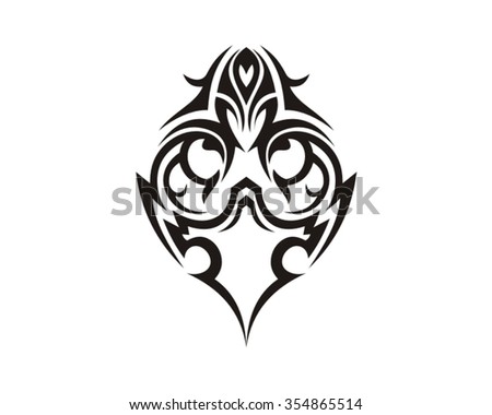 Abstract Tattoo Design Shape Vector Stock Vector 350324312 - Shutterstock