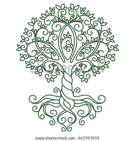 Download Decor Element Vector Illustration Mandala Tree Stock Vector 461993959 - Shutterstock