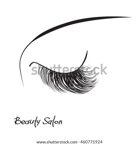 Eyelash Extension Logo Makeup Gold Glitter Stock Vector 722370748