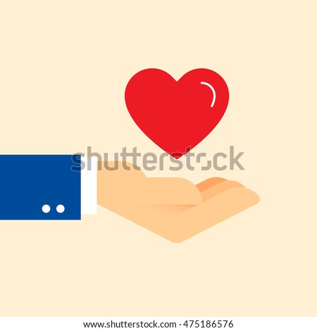 Download Charity Helping Hand Red Heart Share Stock Vector ...