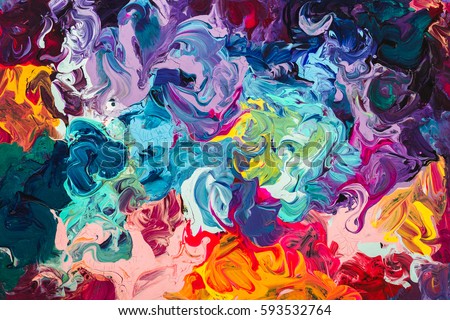 macro close up of different color oil paint. colorful acrylic. modern art concept
