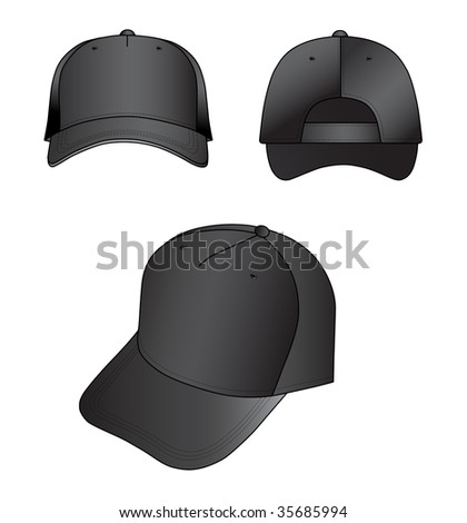 Black cap - stock vector