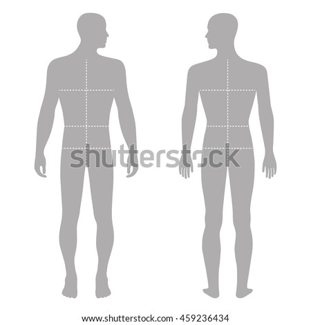 Vector Illustration Human Figures Silhouettes Man Stock Vector ...