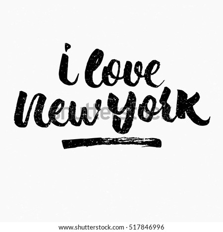 Download Love New York Quote Ink Hand Stock Vector 517846996 - Shutterstock