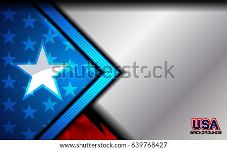 usa american flag color background for Independence Day and other events, vector illustration