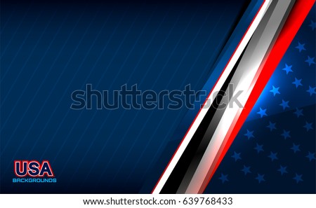 usa american flag color background for Independence Day and other events, vector illustration