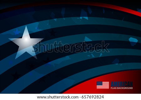 USA American flag background for Independence Day, Memorial Day and other events, Vector illustration