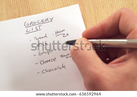 hand written stock images royalty free images amp vectors handwritten grocery list
