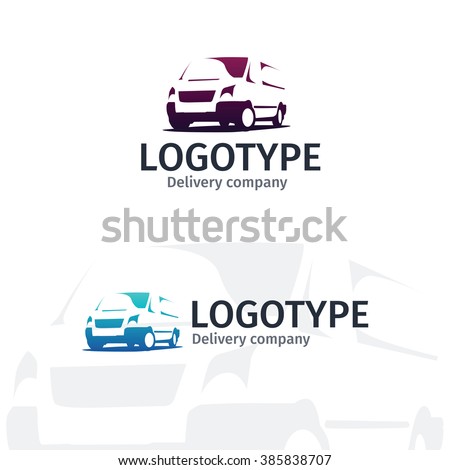 Car repair or delivery service label. Vector logo design template.