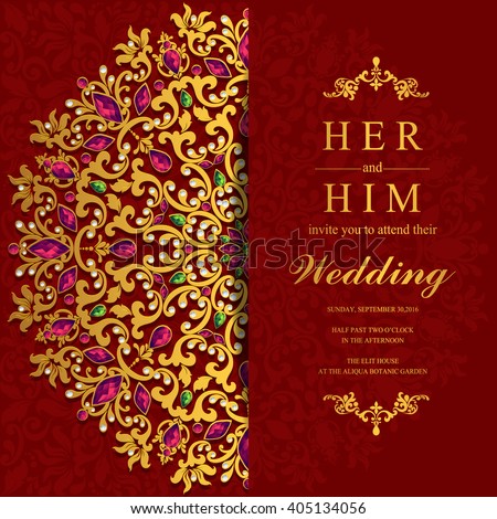 Download Indian Wedding Card Background Vector Pictures