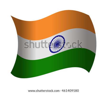 National Flag India Orange White Green Stock Vector 151684454 ...