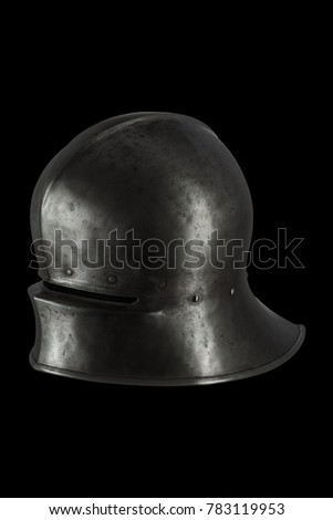 medieval knight European infantry helmet Salad