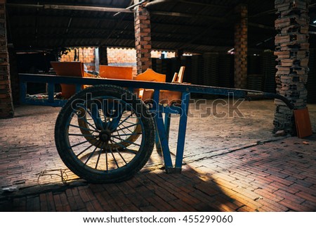 23 Jun 2016: Inside traditional brick oven (brick kiln) in Sadec, Dong Thap province, Vietnam