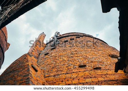 23 Jun 2016: Traditional brick oven (brick kiln) in Sadec, Dong Thap province, Vietnam