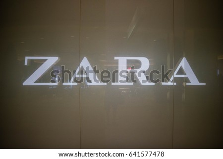 BANGKOK, THAILAND - MAY 14, 2017 : Zara fast fashion shop store in Bangkok Thailand