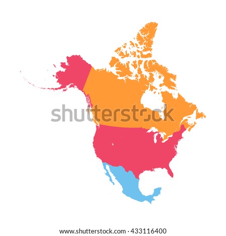 North America Map Stock Images, Royalty-Free Images & Vectors