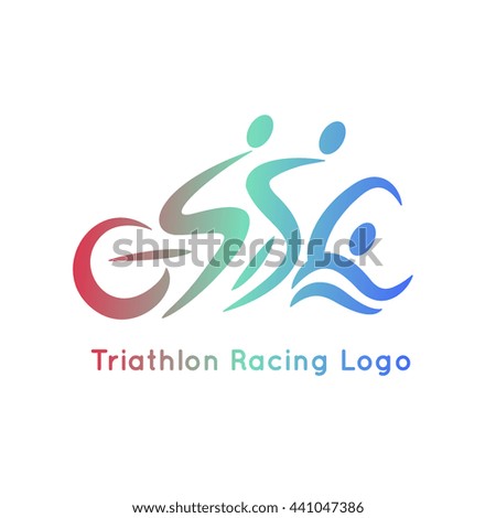 Triathlon Logo Vector Illustration Creative Modern Stock ...