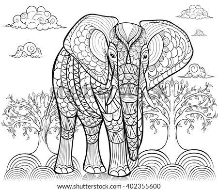 Hand drawn elephant Stock Photos, Images, & Pictures | Shutterstock