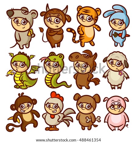Chinese New Year Zodiac Animal Horoscope Kids