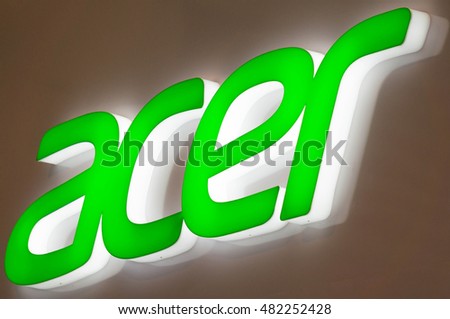 KUALA LUMPUR, MALAYSIA - SEPTEMBER 10, 2016: Acer Computer logo. Acer Inc is a Taiwan-based multinational computer company specializing in advanced electronics technology