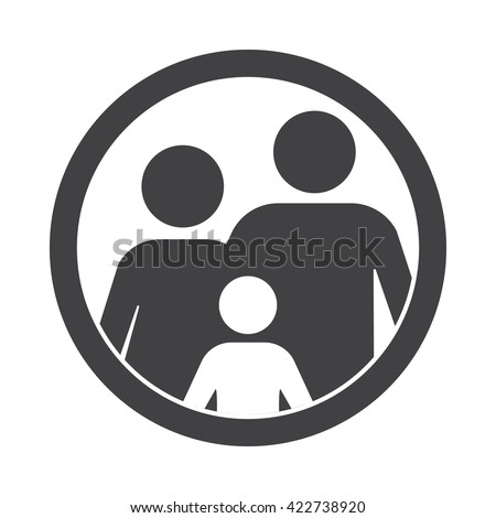family Icon Vector Illustration on the white background.