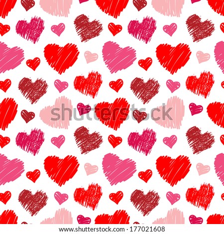 Seamless hearts pattern