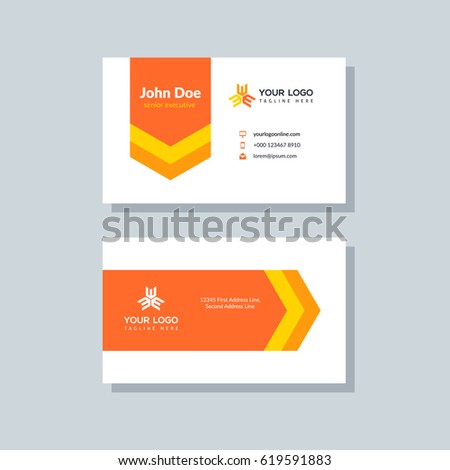 Fresh 66 Visiting Card Orange Background
