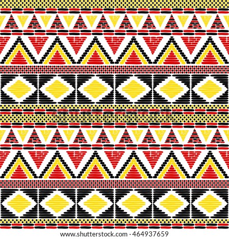 Tribal Pattern Vector Seamless African Print Stock Vector 