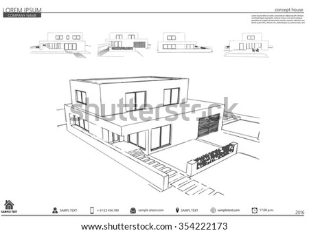 Architecture Drawing 3d wireframe blueprint drawing 3d building vector stock vector Architecture Drawing 3d wireframe blueprint drawing 3d building vector stock vector