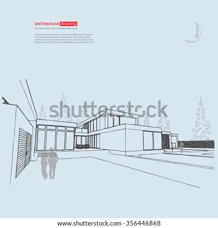 Architecture Drawing Template architectural drawing facade background architectural theme stock Architecture Drawing Template architectural drawing facade background architectural theme stock