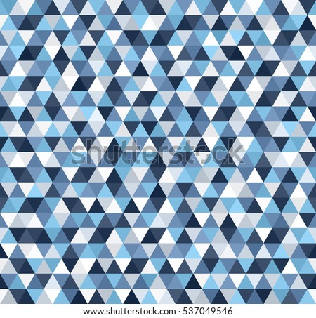 Triangle Pattern Seamless Vector Background Blue Stock Vector 537049546 ...